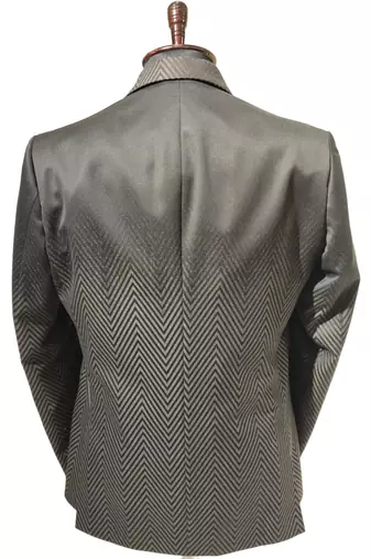 Two-tone geometric weave blazer     wedding collection