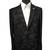 Graphite geometric texture suit blazer – tailored fit notch collar – premium formal