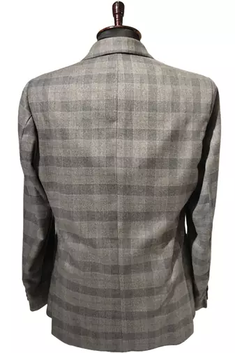 Classic grey plaid check blazer