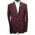Burgundy tailored corduroy notch lapel blazer