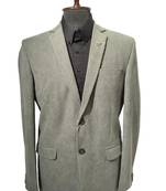 Saga green tailored corduroy notch lapel blazer