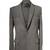 Charcoal structured blazer with horizontal weave detail – premium casual category