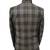 Charcoal brown checkered bandhgala blazer – wool blend fabric