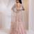 pink embroidered organza lehenga set