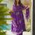 Purple digital printed mal cotton anarkali set with dupatta