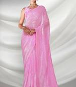 Designer sequins embroidered georgette saree | partywear sequance saree collection