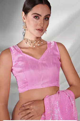  sequins embroidered georgette saree | partywear sequance saree collection