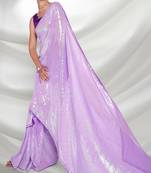 Luxurious fancy sequance embroidery saree in heavy georgette with designer blouse