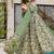 Sea green digital printed mal cotton anarkali set with dupatta