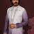 Purple ombre sequins embroidered cotton kurta for men | festive designer ethnic wear