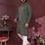 Olive green mirror work cotton blend straight kurta for men | embroidered festive wear trendy