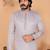Lilac jacquard zari-woven kurta pyjama set for men     band collar designer festive wear