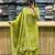 Floral embroidered light-green v neck pure cotton kurta set with trouser & dupatta