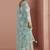 Light sky blue net embroidered beads trendy plazzo suit