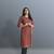 Women's cotton maroon with multi color embellished kurta