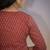 Women's cotton maroon with multi color embellished kurta