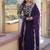 Purple zari & sequins embroidered work georgette stitched kurta & dupatta set