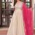 Pink zari & sequins embroidered work jequard & kurta set for women