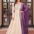 Purple zari & sequins embroidered work jequard & kurta set for women