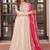 Pink zari & sequins embroidered work jequard & kurta set for women