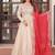 Red zari & sequins embroidered work jequard & kurta set for women