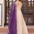Purple zari & sequins embroidered work jequard & kurta set for women