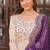 Purple zari & sequins embroidered work jequard & kurta set for women