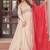 Red zari & sequins embroidered work jequard & kurta set for women