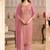 Light pink jacquard silk handwork designer salwar suit
