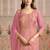Light pink jacquard silk handwork designer salwar suit