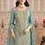 Light blue jacquard silk handwork designer salwar suit