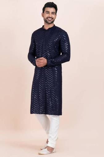 Woven kurta pyjama set for mens
