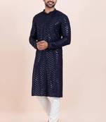 Woven kurta pyjama set for mens