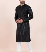 Woven kurta pyjama set for mens