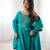 Teal Green Silk Sequin Anarkali with dupatta