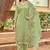 Women Floral Embroidered Regular Roman Slik Kurta with Trousers & Dupatta