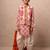 Pink cotton printed kurta dhoti jacket