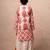Pink cotton printed kurta dhoti jacket