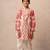Pink cotton printed kurta dhoti