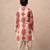 Pink cotton printed kurta dhoti