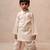 White cotton printed kurta dhoti