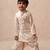 White cotton printed kurta dhoti