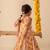 Yellow cotton printed top lehenga dupatta