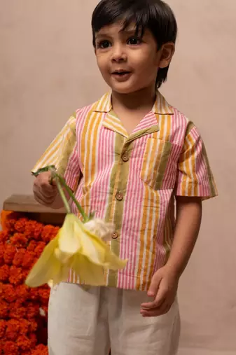 Multicolor cotton printed shirt