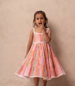 White cotton printed dresses