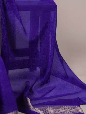 traditional indian poly shimmer saree, detailed zari weaving border  5
