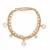 Jewelz gold finish crown charm chain bracelet