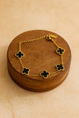 Jewelz black clover charm bracelet 1
