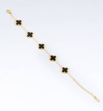 Jewelz black clover charm bracelet 3
