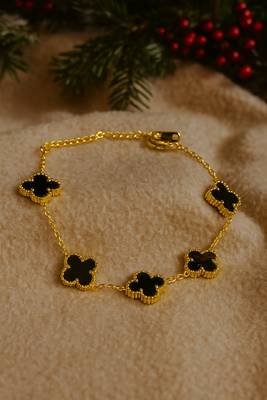 Jewelz black clover charm bracelet 4